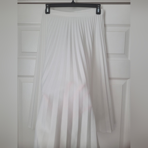 White Vintage Devon Midi Women's Skirt Size S-M - Picture 5 of 8